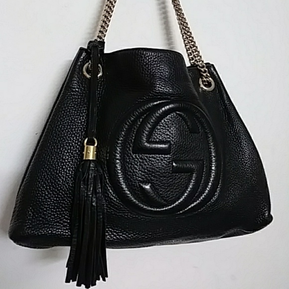GUCCI Handbags - GUCCI SOHO LEATHER TOTE